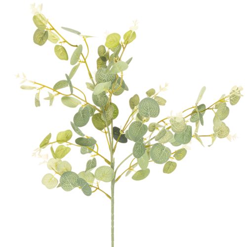 Ramo artificial de eucalipto com folhas redondas, 75 cm, 4 peças