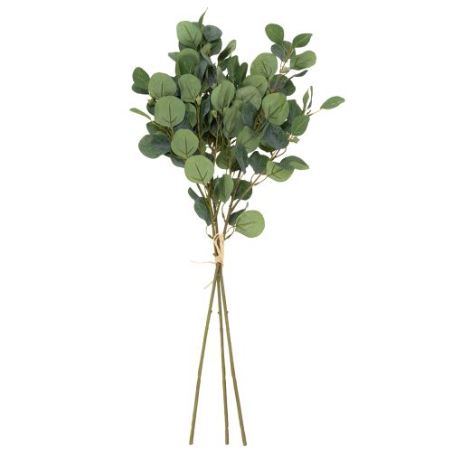 Itens Flor artificial de eucalipto para decoração de interiores moderna, 85 cm, conjunto de 3 peças.