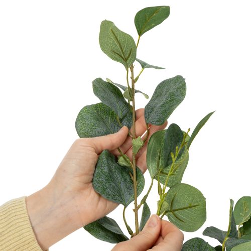 Itens Flor artificial de eucalipto para decoração de interiores moderna, 85 cm, conjunto de 3 peças.