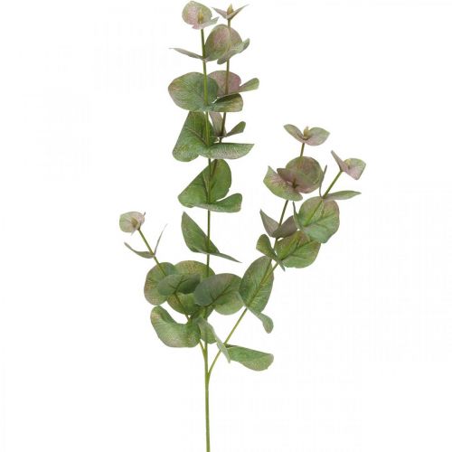Itens Ramo artificial de eucalipto Deco planta verde verde, rosa 75cm