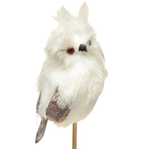 Itens Coruja em palito branco 9cm L48cm