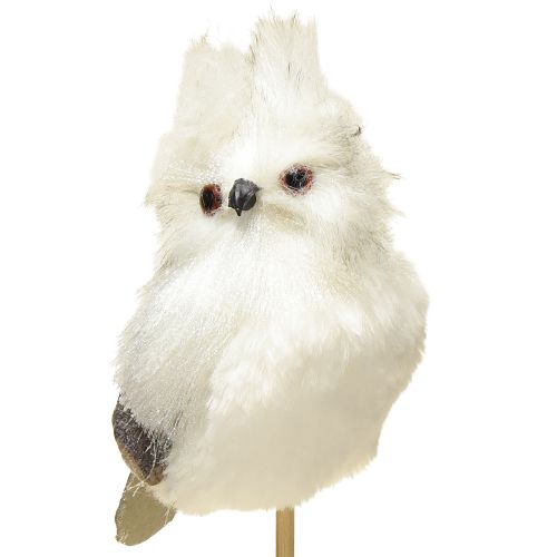 Itens Coruja em palito branco 9cm L48cm