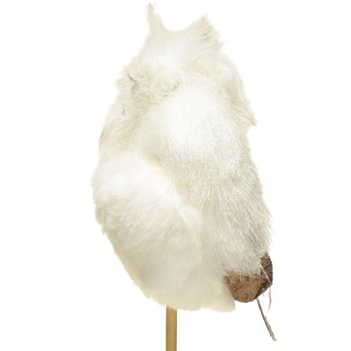 Itens Coruja em palito branco 9cm L48cm