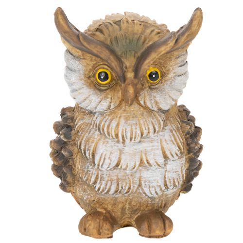 Estatueta de coruja, pequena coruja sentada, decoração, 11 cm | Floristik24.pt
