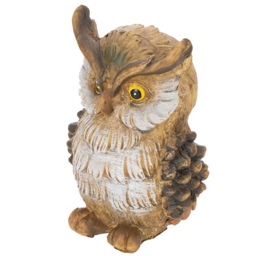 Estatueta de coruja, pequena coruja sentada, decoração, 11 cm | Floristik24.pt