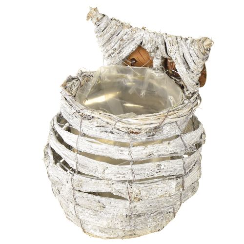 Itens Coruja para plantio branca 23cm