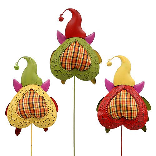 Floristik24 Coruja como cravo-da-índia colorida 16cm L48cm 3pcs