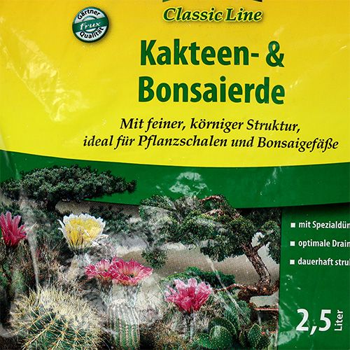 Itens FRUX cacto e solo de bonsai 2,5 litros