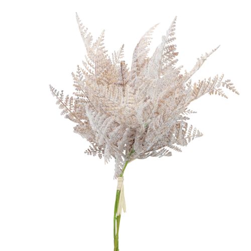 Buquê de flores artificiais Samambaia artificial branca 72 cm marrom 3 unidades