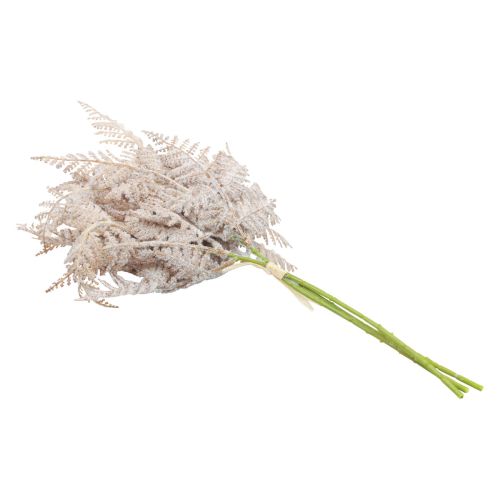Itens Buquê de Flores Artificiais Samambaia Artificial Branca 72cm Marrom 3 un