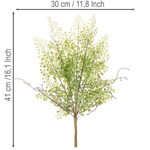 Ramo artificial de ruscus verde para decoração floral, 41 cm | Floristik24.pt