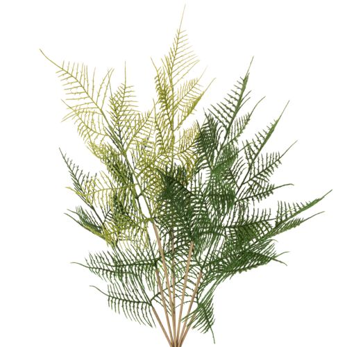 Ramo de samambaia artificial decorativo, verde, realista, 56 cm