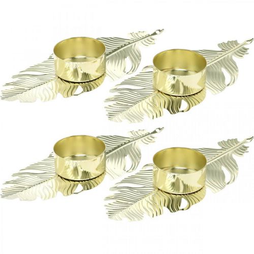 Floristik24 Castiçal na mola, decoração de metal, castiçal, decoração do Advento dourado Ø2,2cm C13cm 4pcs