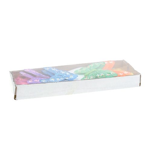 Floristik24 Variedade de cor borboleta pena 8,5cm. 12pcs