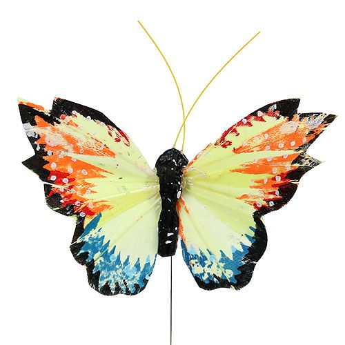 Floristik24 Borboleta pena 9 cm 12 unidades sortidas