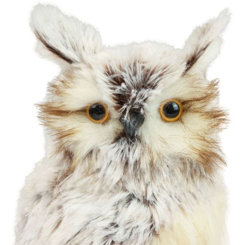 Itens Decoração de coruja figuras de coruja, decoração de animais da floresta 21/22cm branco-marrom conjunto de 2