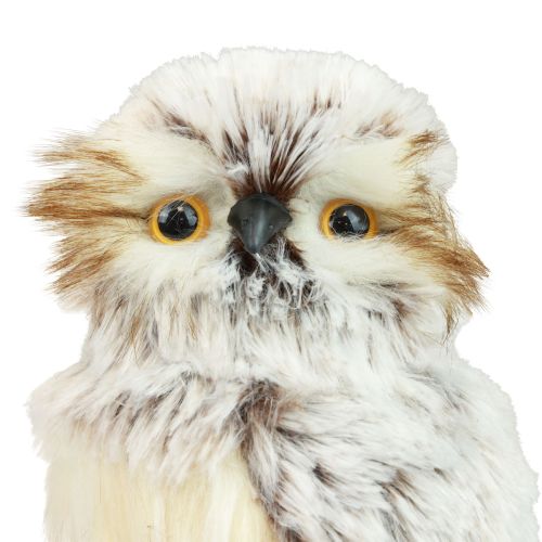 Itens Decoração de coruja figuras de coruja, decoração de animais da floresta 21/22cm branco-marrom conjunto de 2