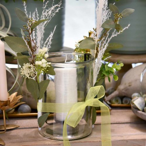 Floristik24 Decoração de grama de penas grama seca branqueada Miscanthus 75cm 10 un