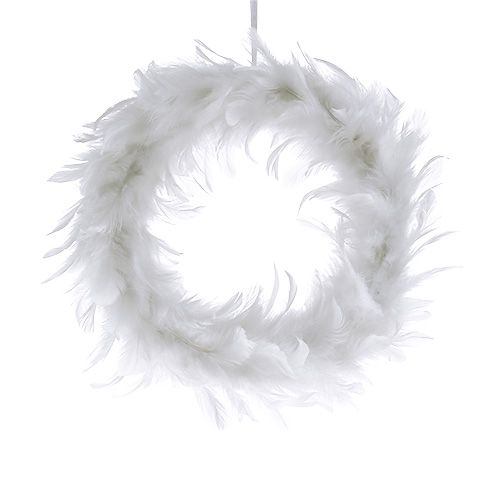 Floristik24 Grinalda de primavera Ø15cm branco 4pcs