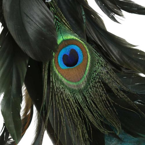 Coroa de penas de pavão coroa decorativa de penas de pavão real Ø30cm