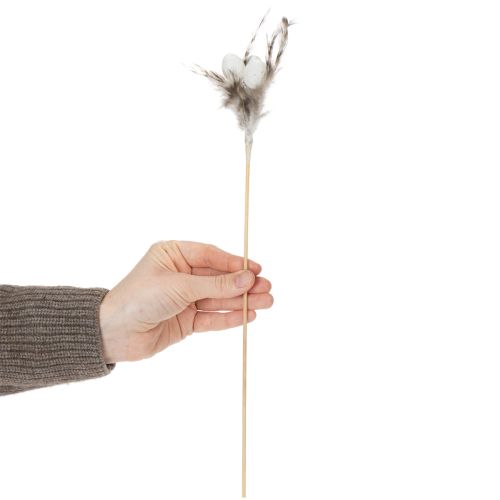 Itens Galhos decorativos com penas naturais, ideais para arranjos de Páscoa elegantes, 37 cm, 12 peças.