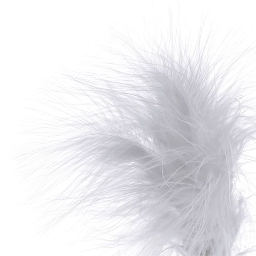 Floristik24 Penas para colar branco L35cm 12pcs