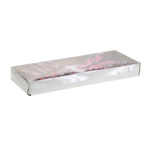 Floristik24 Borboleta em fio rosa 11cm 12pcs