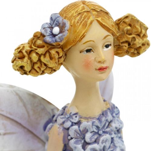 Floristik24 Fadas das flores, decoração de primavera, elfos das flores violeta Alt.19/19,5 cm conjunto de 2