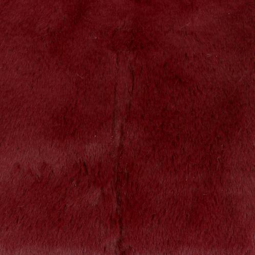 Floristik24 Fita de pele decorativa vermelha escura 15cm x 200cm