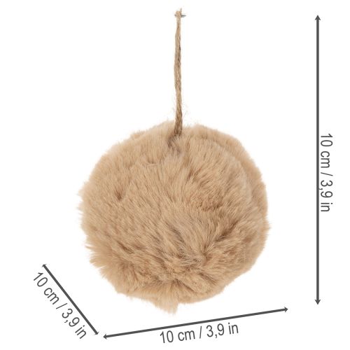 Enfeite decorativo de pompom para árvores de Natal, 10 cm | Floristik24.pt