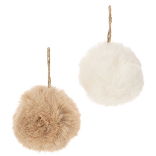 Pompons decorativos para pendurar, bola de pelo fofa, 7 cm, 6 peças comprar | Floristik24.pt