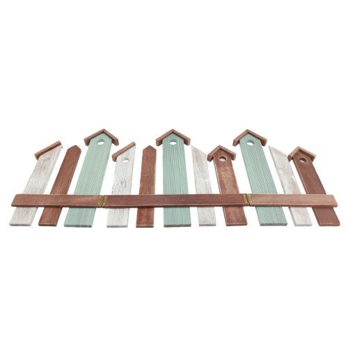 Floristik24 Tela de janela tela de mesa decorativa fileira de casas de madeira 69×30cm