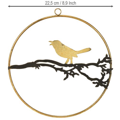 Itens Pássaro para decoração de janelas, decoração de outono para pendurar, metal Ø22,5cm