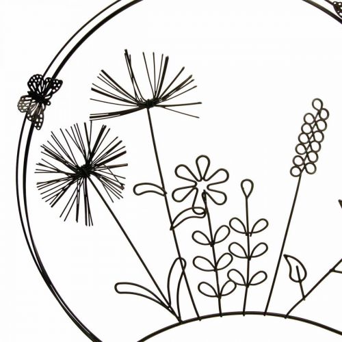 Floristik24 Mola para decoração de janela, decoração pendurada flores de metal Ø20,5cm 2uds