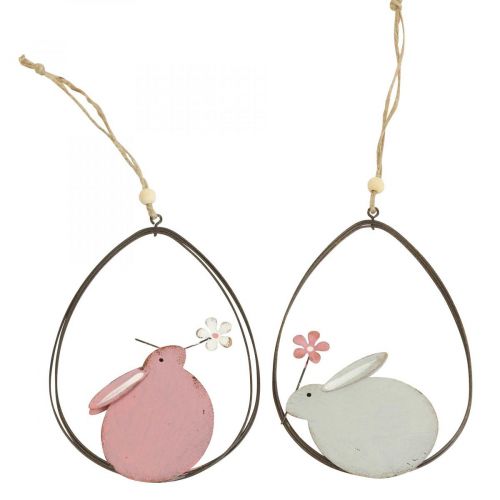 Floristik24 Decoração de janela Coelhinho da Páscoa decoração de pendurar de metal Páscoa 15cm 4uds