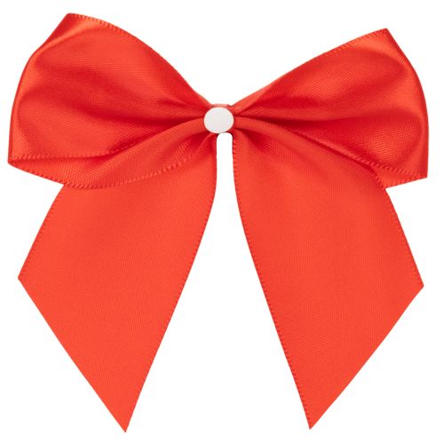 Laço decorativo vermelho, pré-amarrado para artesanato e embalagens, 11 cm, 25 peças | Floristik24.pt