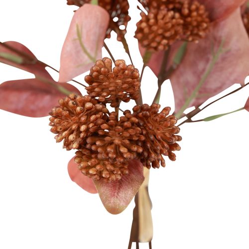 Itens Flores artificiais Fat Hen Red Sedum Stonecrop 41 cm 3 unidades