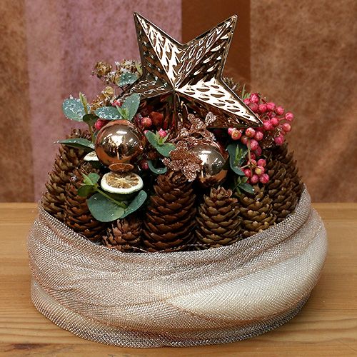 Itens Bola de Natal 4cm ouro brilhante/vidro mate 24 un