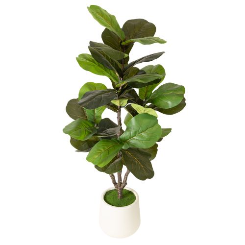 Ficus lyrata artificial de 120 cm para decoração de sala de estar. comprar | Floristik24.pt