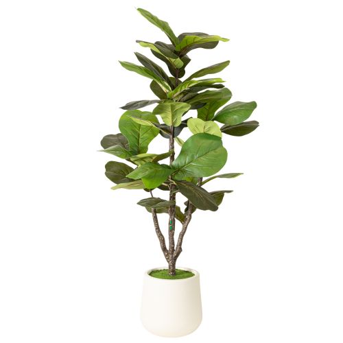 Ficus lyrata artificial de 120 cm para decoração de sala de estar. | Floristik24.pt