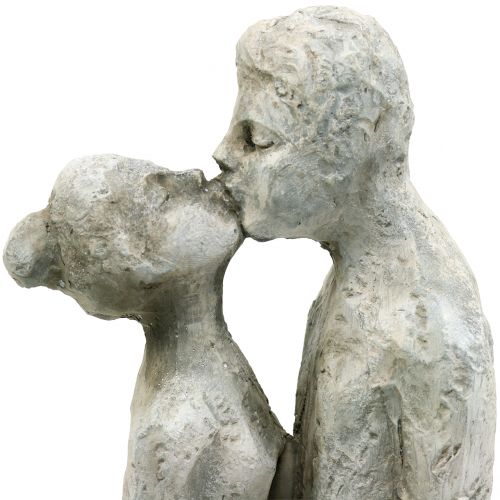 Floristik24 Figura decorativa beijando casal fundido em pedra 40cm