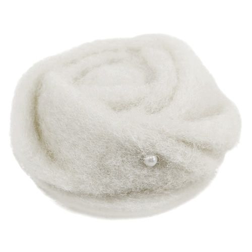 Floristik24 Feltro rosa branco Ø6cm 9p