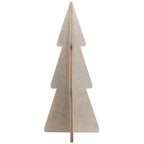 Itens Decoração de árvore de Natal em feltro bege Alt.80cm