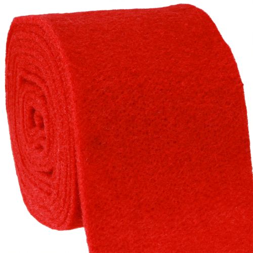 Itens Fita de feltro 15cm x 5m vermelho escuro