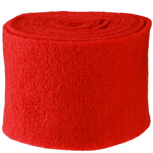 Itens Fita de feltro 15cm x 5m vermelho escuro