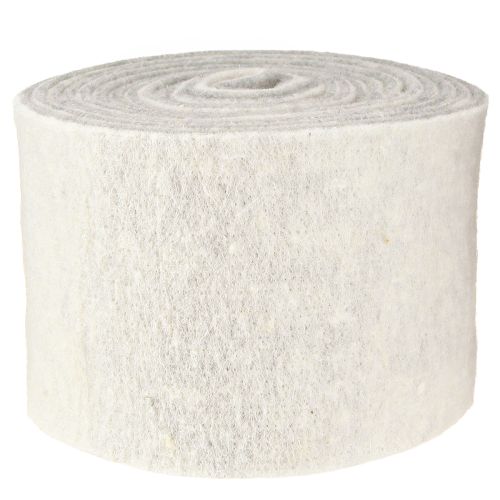 Itens Fita de feltro 15cm x 5m bicolor cinza, branca