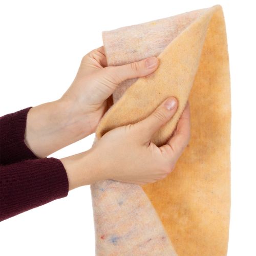 Fita de feltro, suporte para panela bicolor feito de feltro de lã, laranja/multicolorido, 15cm x 5m | Floristik24.pt