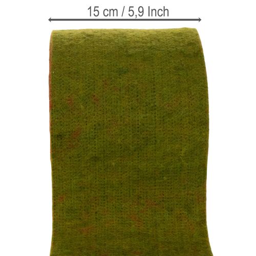 Fita de feltro de lã bicolor para arranjos florais, verde/vermelho, 15 cm x 5 m | Floristik24.pt