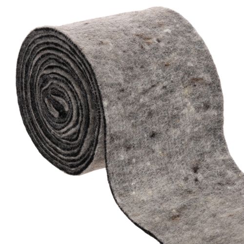 Dobradiça para vaso em feltro de lã bicolor, cinza/preto, 15 cm x 5 m comprar | Floristik24.pt