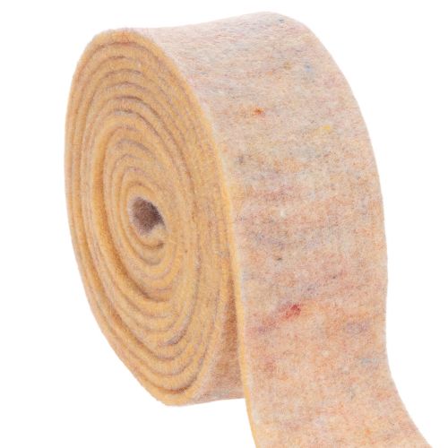 Suporte para panelas em feltro bicolor, feito de pura lã, laranja/multicolorido, 7,5 cm de largura, 5 m de comprimento. comprar | Floristik24.pt